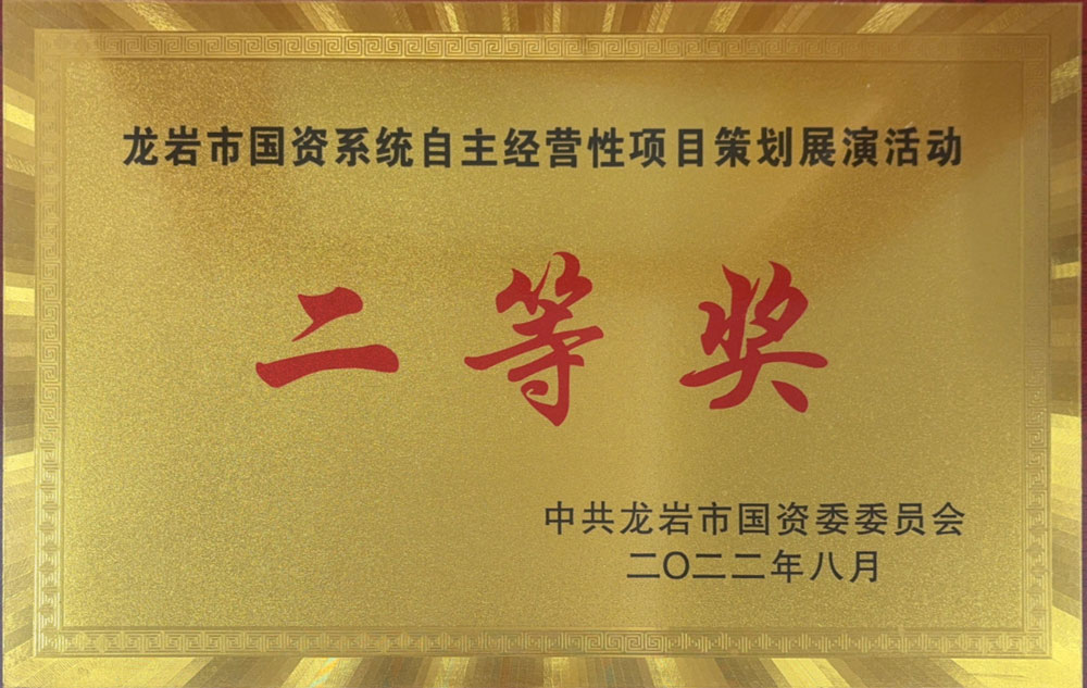 龍巖市國資系統(tǒng)自主經營性項目策劃展演活動二等獎